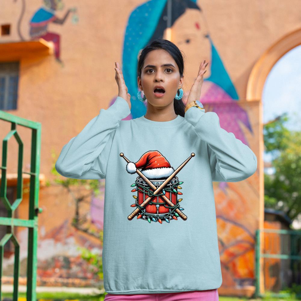 Drummer Drum Christmas Hat Xmas Sweatshirt