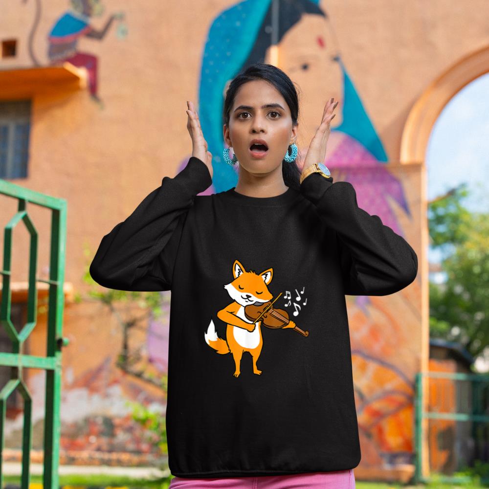 Fox Playing Violin Sweatshirt